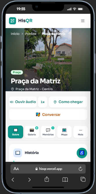 Página de um ponto histórico